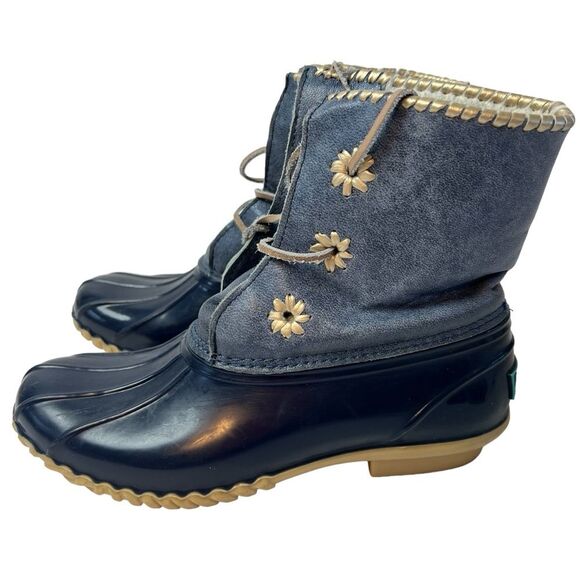 Jack Rogers Chloe Metallic Duck Boot Rain boot Size 7 - Picture 2 of 10
